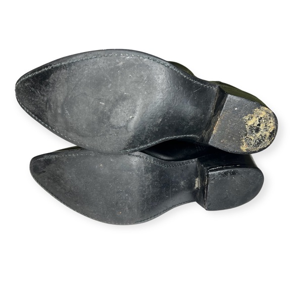 Acme Circle A Vintage Leather Cowboy Boots Black Good Condition Men’s 8.5 - Picture 6 of 8